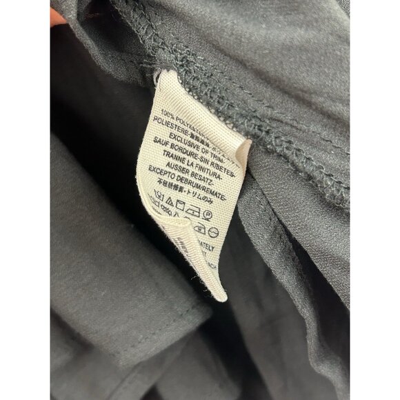 Free People Womens Blouse Medium Black Peasant Boho Top Crochet Lace Up Tunic - Picture 10 of 15